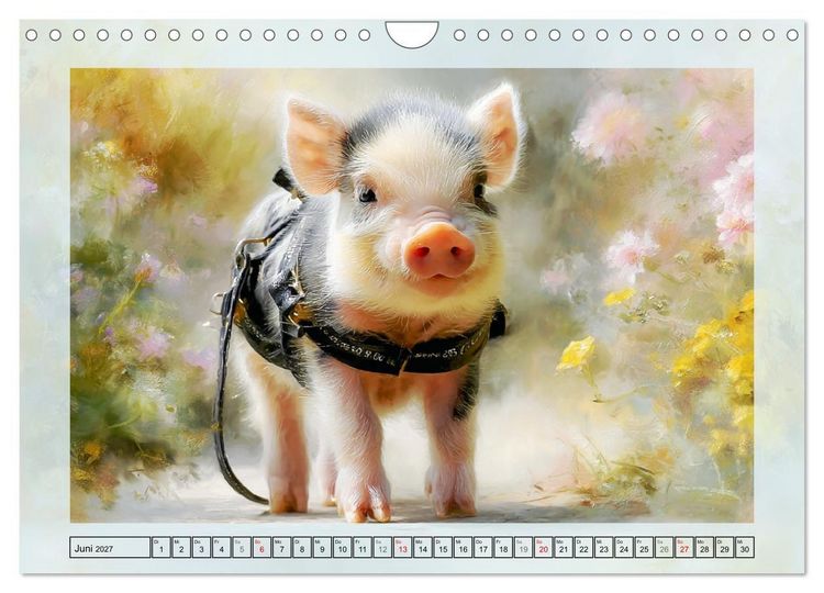 Produktbild: Mini-Schweinchen. Herzensbrecher im Garten (Wandkalender 2027 DIN A4 quer), CALVENDO Monatskalender