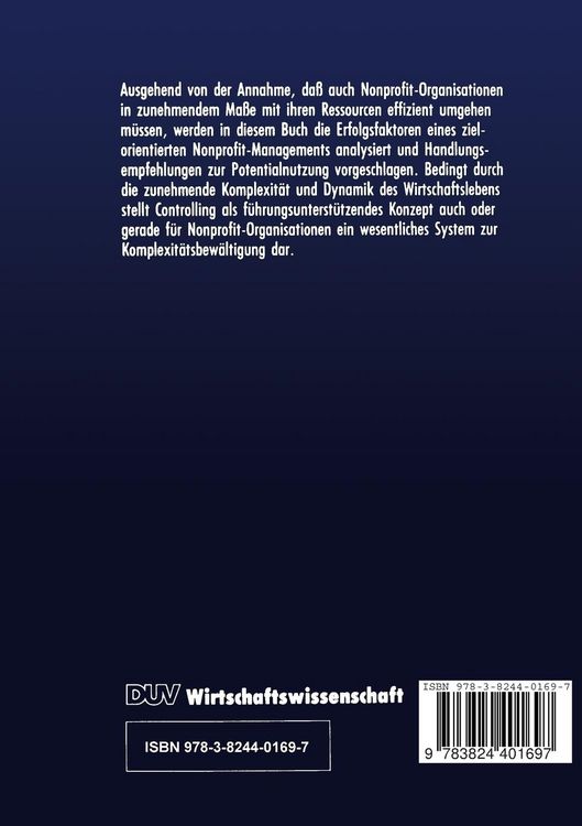 Produktbild: Controlling in Nonprofit-Organisationen