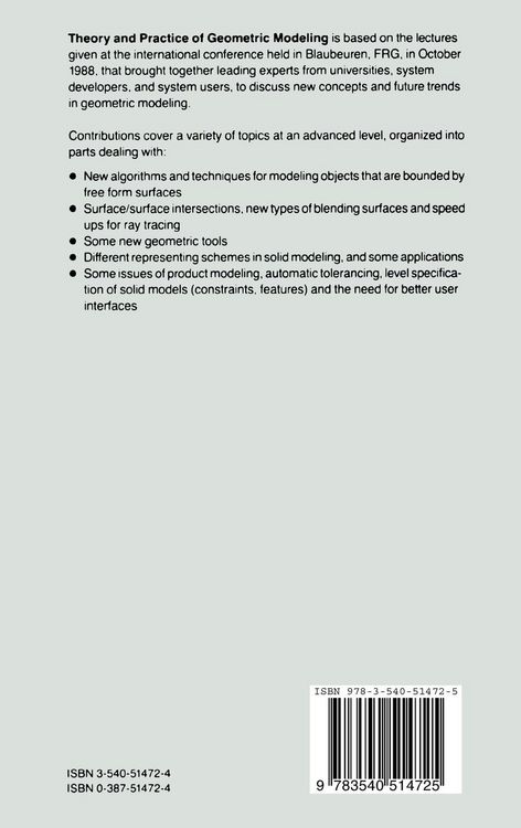 Produktbild: Theory and Practice of Geometric Modeling