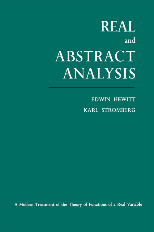 Produktbild: Real and Abstract Analysis