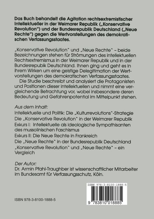 Produktbild: Konservative Revolution und Neue Rechte