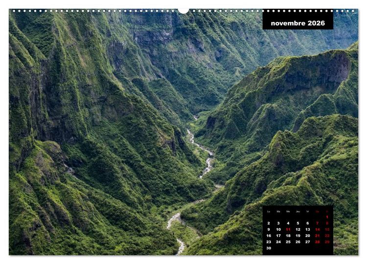 Produktbild: Paysages de l'&icirc;le de La R&eacute;union (Calendrier mural 2026 DIN A2 vertical) calendrier de bureau
