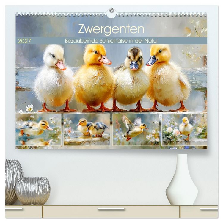 Produktbild: Zwergenten. Bezaubernde Schreih&auml;lse in der Natur (hochwertiger Premium Wandkalender 2027 DIN A2 quer), Kunstdruck in Hochglanz