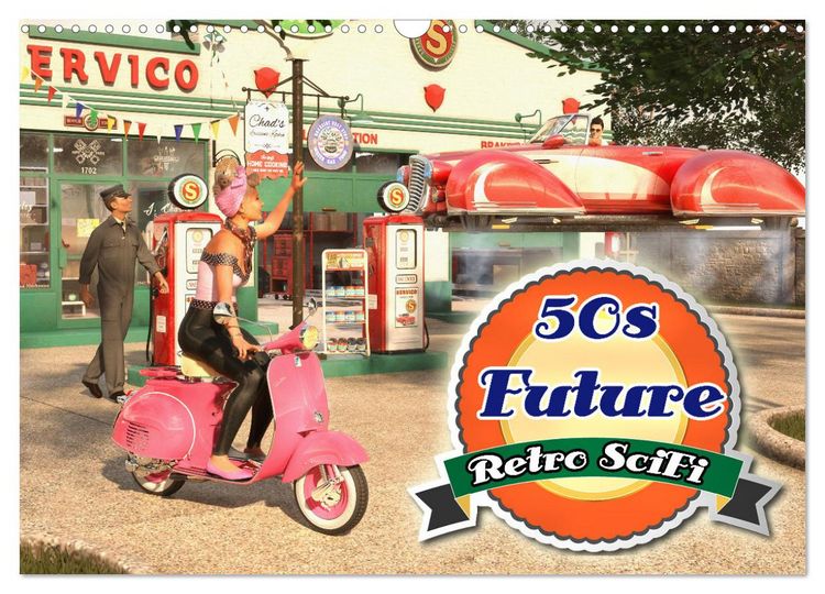 Produktbild: 50s Future - Retro SciFi (Wandkalender 2026 DIN A3 quer), CALVENDO Monatskalender