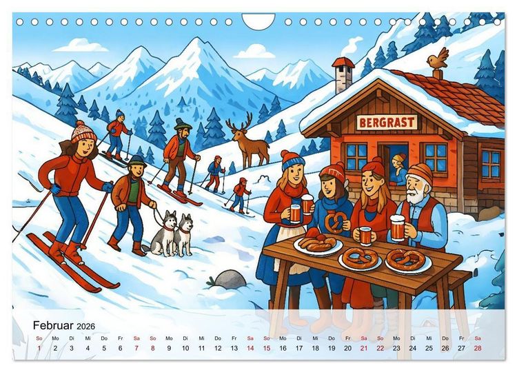 Produktbild: Bayrische Wimmelbilder - Wo Heimat lebendig wird (Wandkalender 2026 DIN A4 quer), CALVENDO Monatskalender