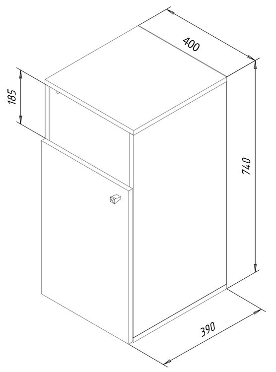 Produktbild: W&auml;scheschrank W&auml;schetruhe W&auml;schebox Dreso L 1f