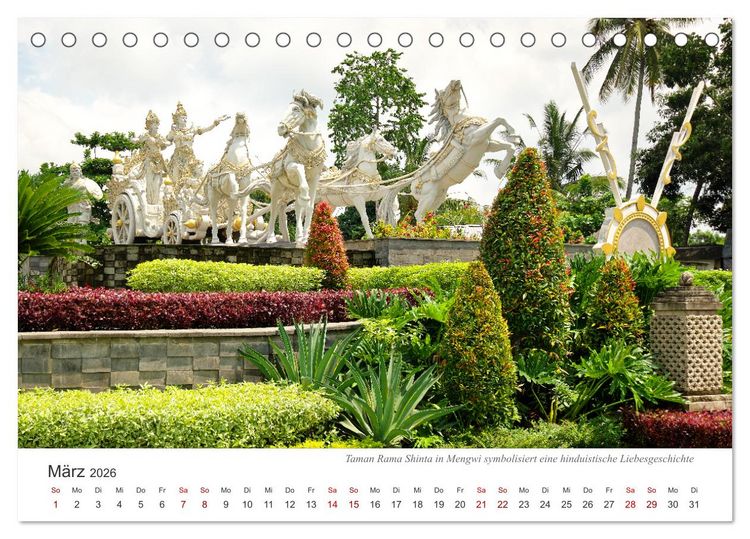 Produktbild: Impressionen einer Reise durch Bali (Tischkalender 2026 DIN A5 quer), CALVENDO Monatskalender