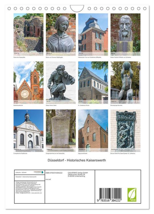 Produktbild: D&uuml;sseldorf - Historisches Kaiserswerth (Wandkalender 2026 DIN A4 hoch), CALVENDO Monatskalender