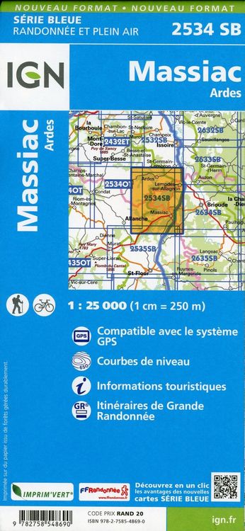 Produktbild: Massiac-Ardes 1:25 000
