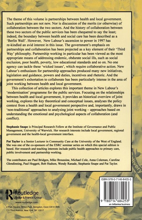 Produktbild: Partnerships Between Health and Local Government