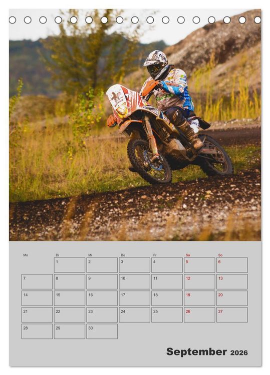 Produktbild: RALLYE RAID - Saison Planer (Tischkalender 2026 DIN A5 hoch), CALVENDO Monatskalender