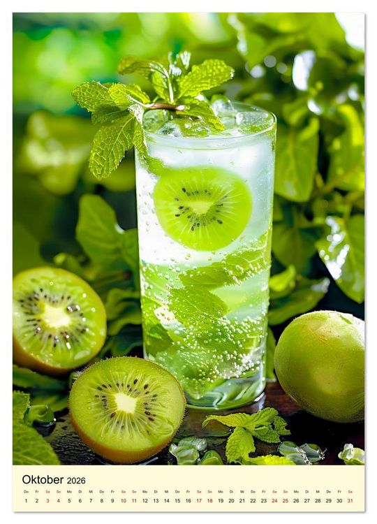 Produktbild: Cocktails im Glas - Sommerliche Mixgetr&auml;nke zum Tr&auml;umen (Wandkalender 2026 DIN A4 hoch), CALVENDO Monatskalender