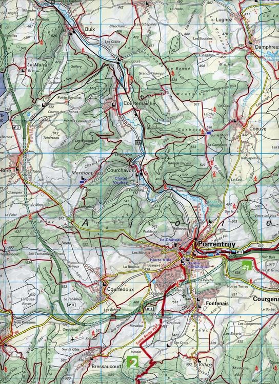 Produktbild: Jura - Ajoie 04 Wanderkarte