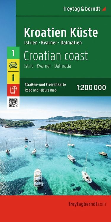 Produktbild: freytag & berndt Stra&szlig;enkarte Kroatien K&uuml;ste 1:200.000
