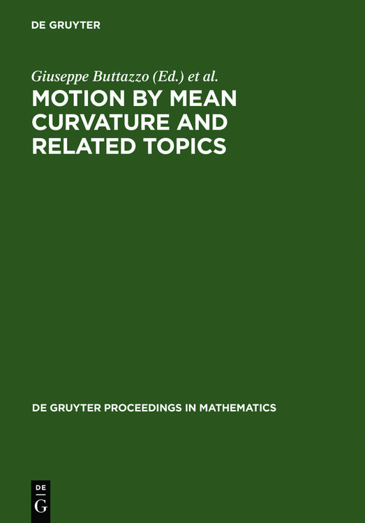 Produktbild: Motion by Mean Curvature and Related Topics