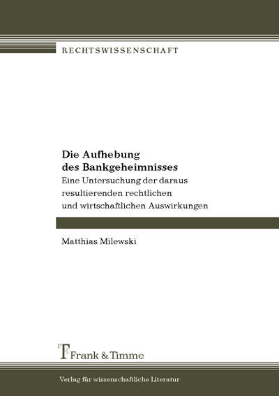 Produktbild: Die Aufhebung des Bankgeheimnisses
