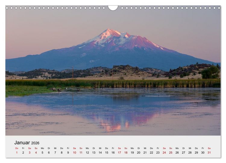 Produktbild: Kalifornien - K&uuml;sten und W&uuml;sten, St&auml;dte und Berge (Wandkalender 2026 DIN A3 quer), CALVENDO Monatskalender