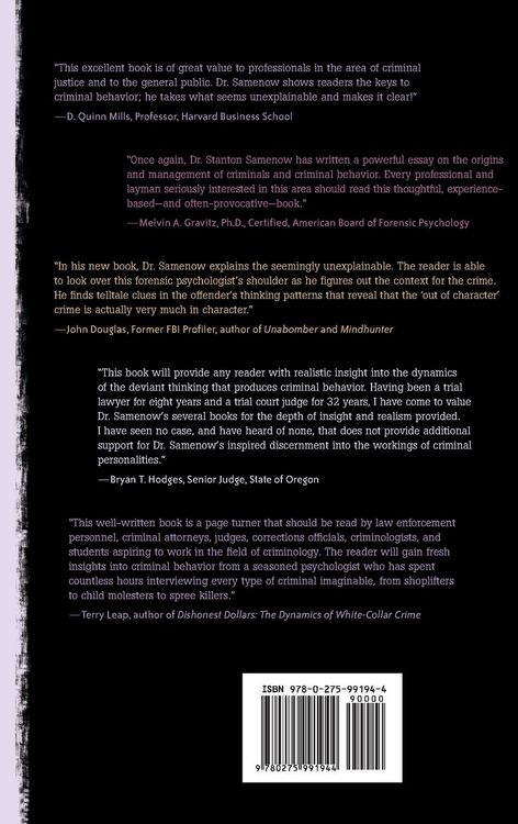 Produktbild: The Myth of the Out of Character Crime