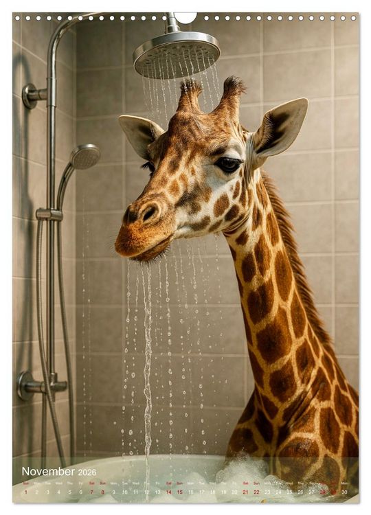 Produktbild: Funny Bathroom Moments &ndash; Animals with Style and Bubbles (Wall Calendar 2026 DIN A3 portrait), CALVENDO 12 Month Wall Calendar