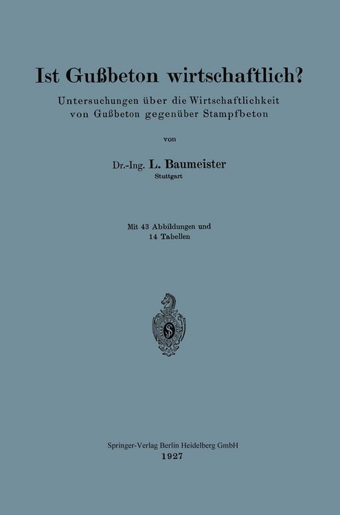 Produktbild: Ist Gu&szlig;beton wirtschaftlich?