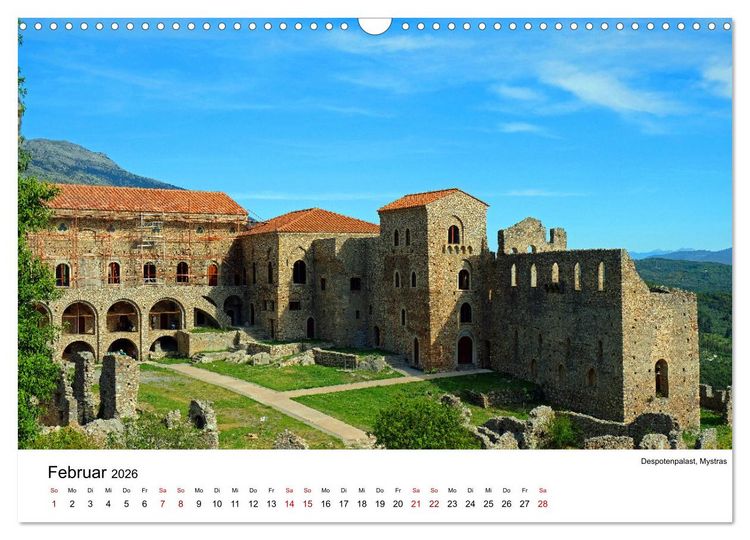 Produktbild: Von Olympia &uuml;ber Messene nach Mystras (Wandkalender 2026 DIN A3 quer), CALVENDO Monatskalender