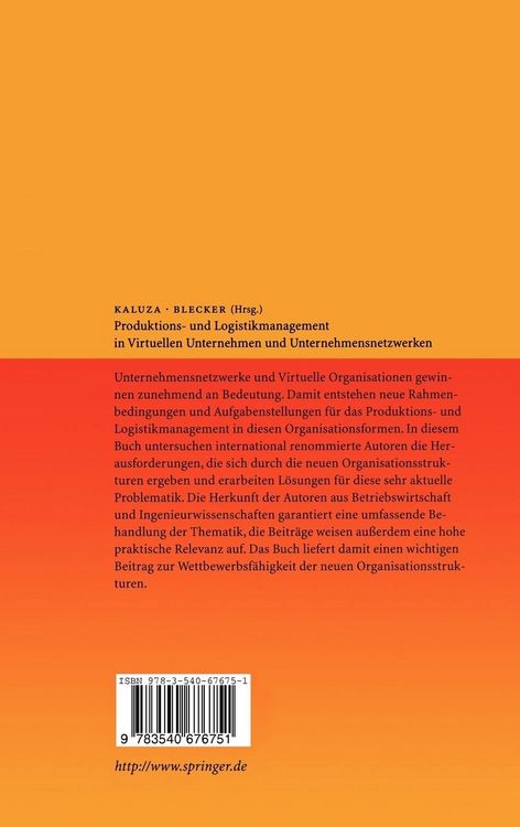 Produktbild: Produktions- und Logistikmanagement in Virtuellen Unternehmen und Unternehmensnetzwerken