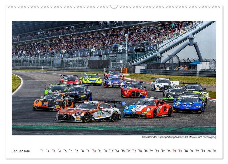 Produktbild: GT Masters am N&uuml;rburgring (hochwertiger Premium Wandkalender 2026 DIN A2 quer), Kunstdruck in Hochglanz