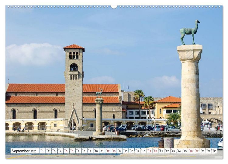 Produktbild: Rhodos - Altstadt mit Charme und Zauber (Wandkalender 2026 DIN A2 quer), CALVENDO Monatskalender
