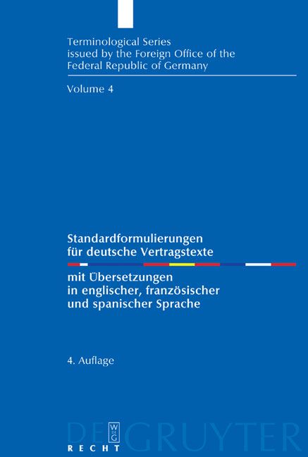 Produktbild: Standardformulierungen f&uuml;r deutsche Vertragstexte