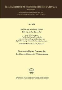 Produktbild: Die wirtschaftlichen Grenzen der Ger&auml;teinvestitionen im Wohnungsbau