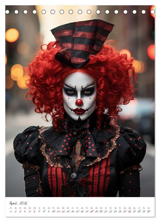 Produktbild: Misses Clown (Tischkalender 2026 DIN A5 hoch), CALVENDO Monatskalender