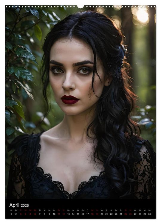 Produktbild: Gothic beauties - Sch&ouml;nheiten der Nacht (hochwertiger Premium Wandkalender 2026 DIN A2 hoch), Kunstdruck in Hochglanz