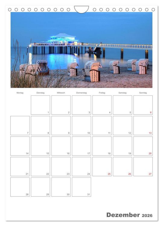 Produktbild: Timmendorfer Strand (Wandkalender 2026 DIN A4 hoch), CALVENDO Monatskalender