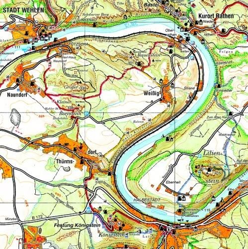 Produktbild: Gro&szlig;e Karte der S&auml;chsischen Schweiz 1:30000