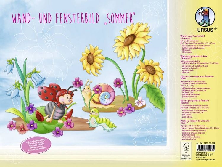 Produktbild: URSUS Wand- und Fensterbild "Sommer"
