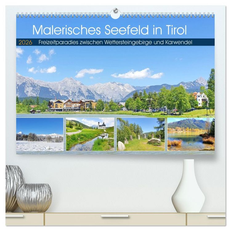 Produktbild: Malerisches Seefeld in Tirol (hochwertiger Premium Wandkalender 2026 DIN A2 quer), Kunstdruck in Hochglanz