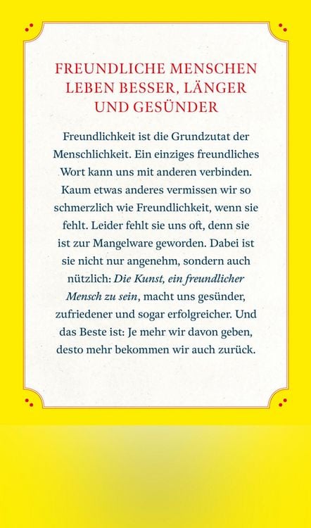 Produktbild: &Uuml;ber die Kunst, ein freundlicher Mensch zu sein
