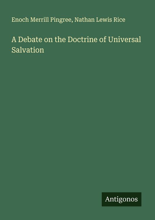 Produktbild: A Debate on the Doctrine of Universal Salvation