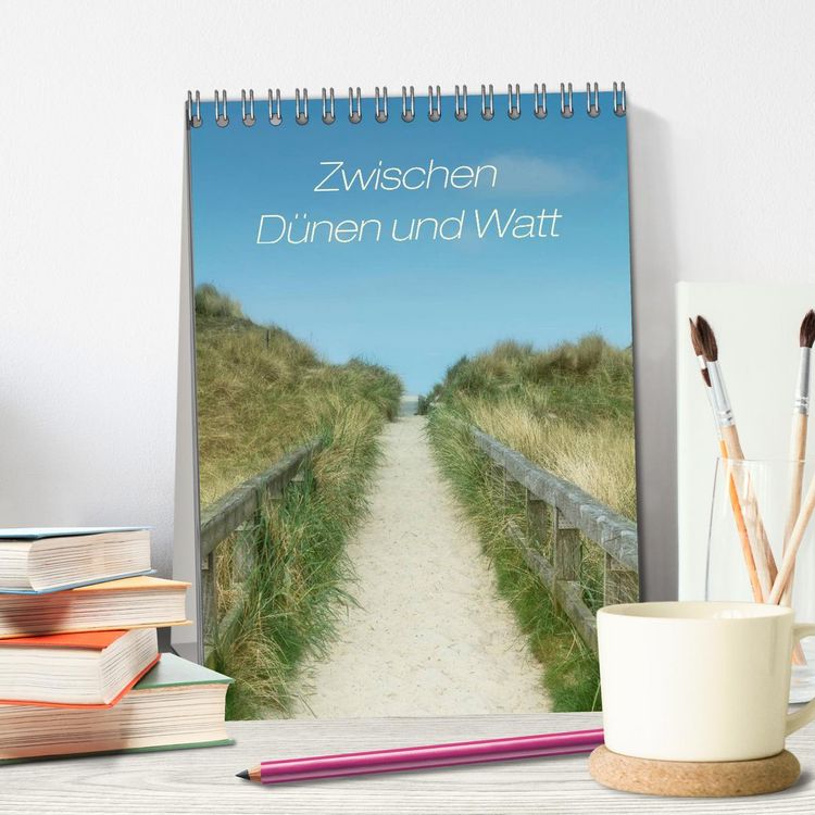 Produktbild: Zwischen D&uuml;nen und Watt / Geburtstagskalender (Tischkalender 2026 DIN A5 hoch), CALVENDO Monatskalender