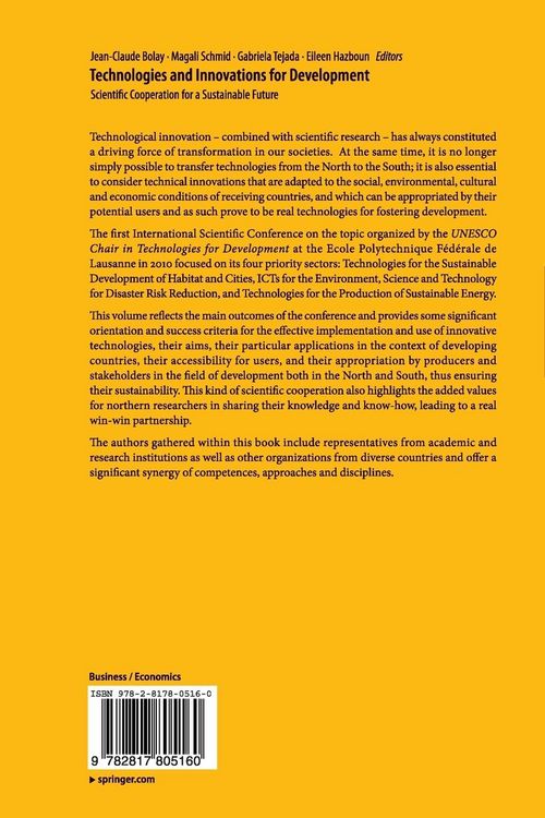 Produktbild: Technologies and Innovations for Development
