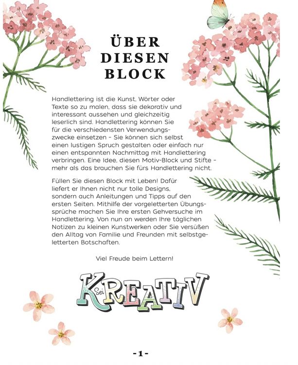 Produktbild: Handlettering Mixed Paper Block Cottage Dreams - Gelb, Gr&uuml;n, Blau, Rosa, Rot - A5