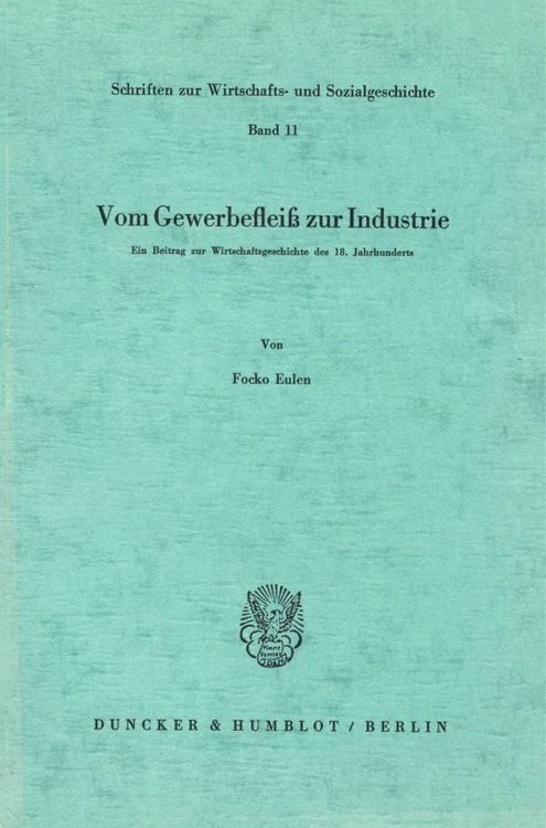 Produktbild: Vom Gewerbeflei&szlig; zur Industrie.