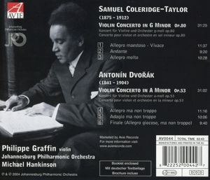 Produktbild: Coleridge-Taylor,Dvorak: Violin Concertos