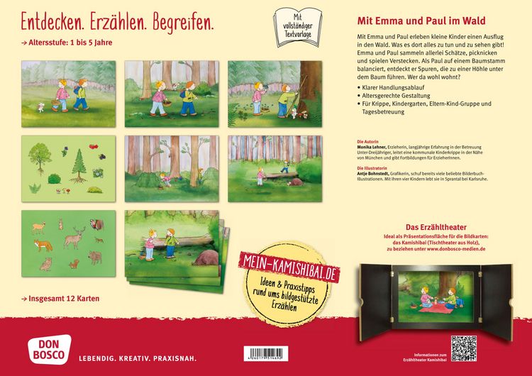 Produktbild: Einen Waldtag erleben mit Emma und Paul. Kamishibai Bildkartenset.