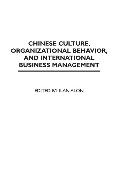 Produktbild: Chinese Culture, Organizational Behavior, and International Business Management