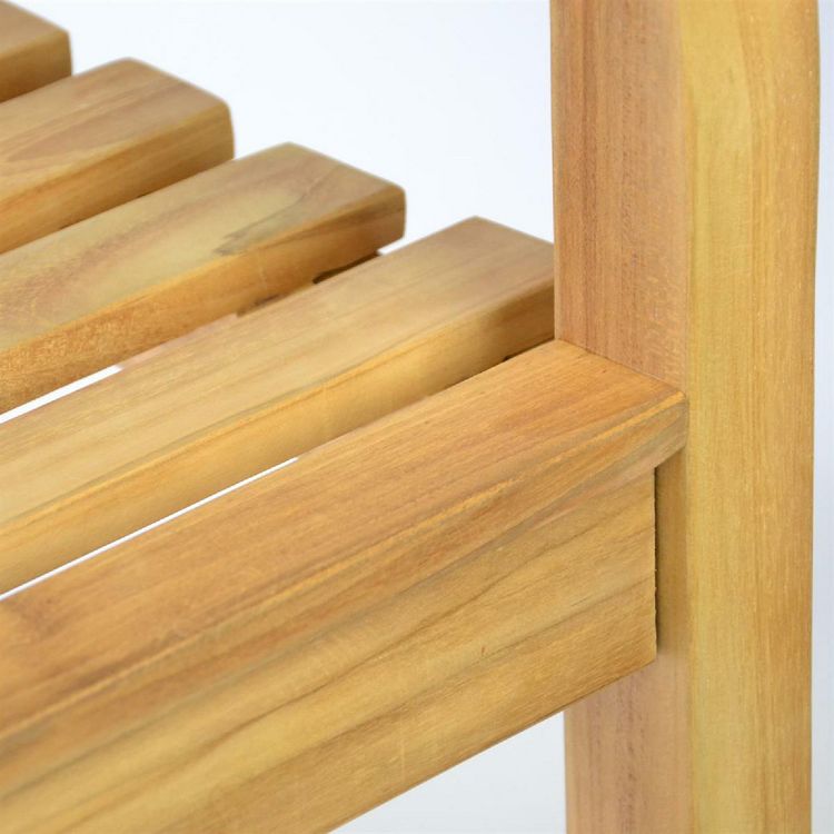 Produktbild: 3er Sitzbank Gartenbank Landhausstil Teak Holz