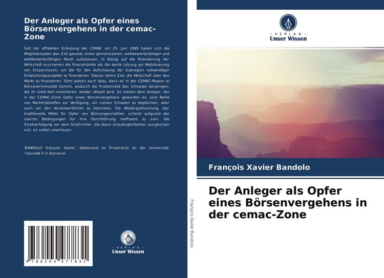 Produktbild: Der Anleger als Opfer eines B&ouml;rsenvergehens in der cemac-Zone