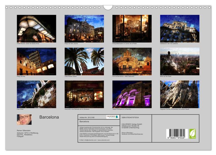 Produktbild: Barcelona (Wandkalender 2026 DIN A3 quer), CALVENDO Monatskalender
