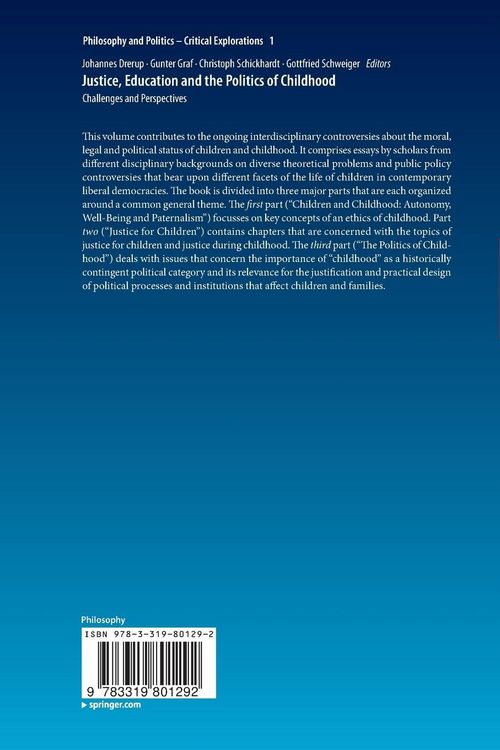 Produktbild: Justice, Education and the Politics of Childhood