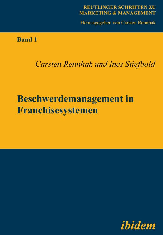 Produktbild: Beschwerdemanagement in Franchisesystemen
